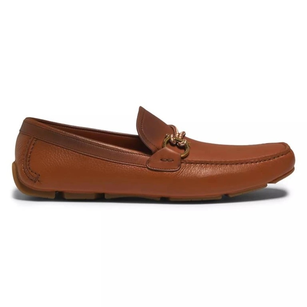 NWT Salvatore Ferragamo Brown Leather Loafers - Picture 2 of 5